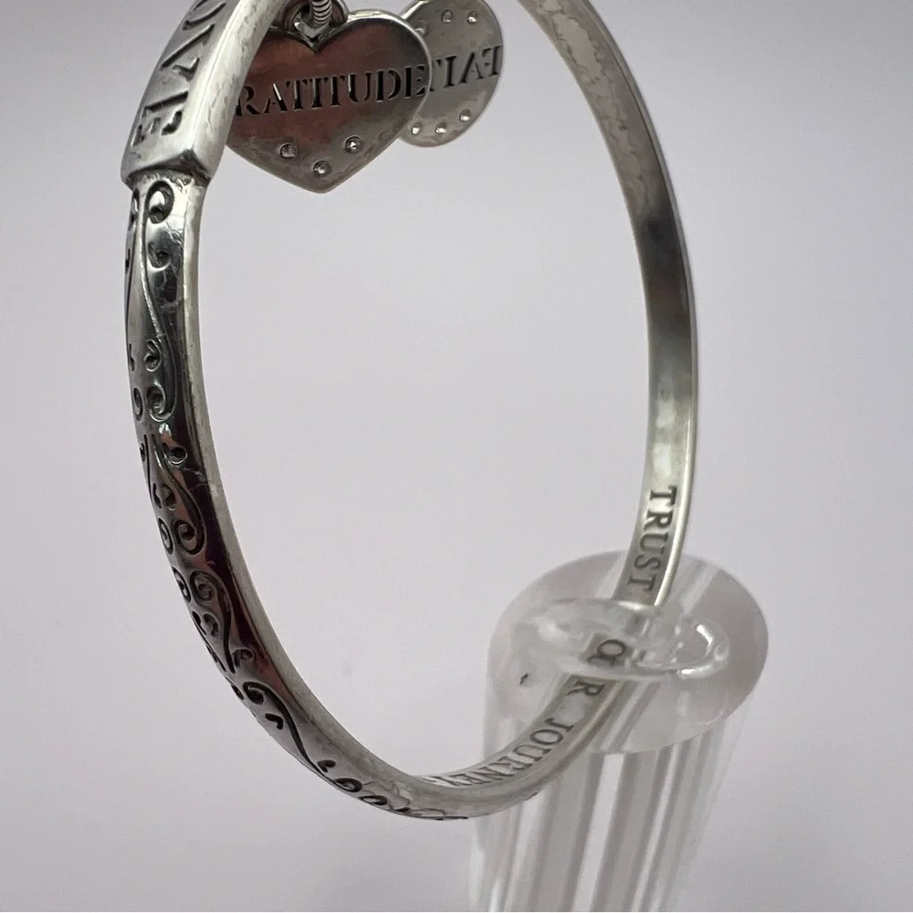 Brighton Power of Pink Ribbon Breast Cancer Gratitude Bangle Bracelet
